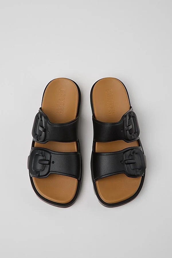Camper Brutus Slide Sandal in Black - Image 4