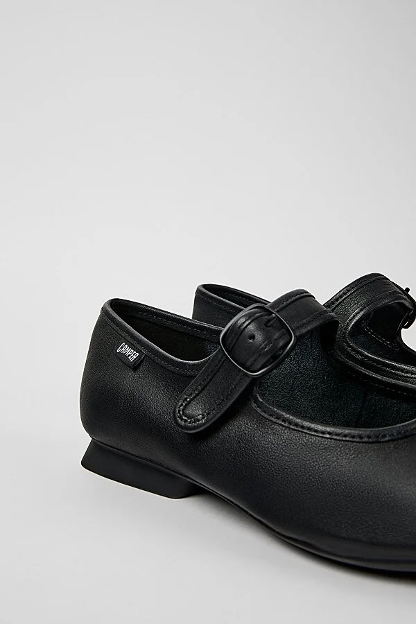 Camper Casi Leather Mary Jane Shoe in Black
