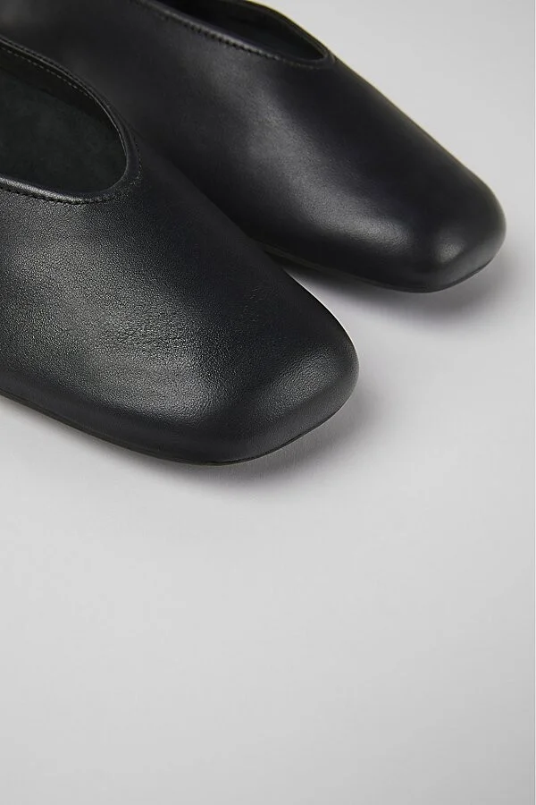 Camper Casi Myra Leather Ballerina Flats in Black - Image 3
