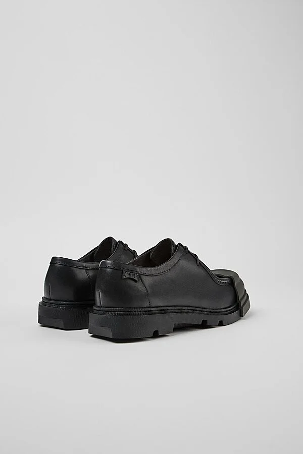 Camper Junction Leather Nubuck Moc-toe Boot in Black - Image 3