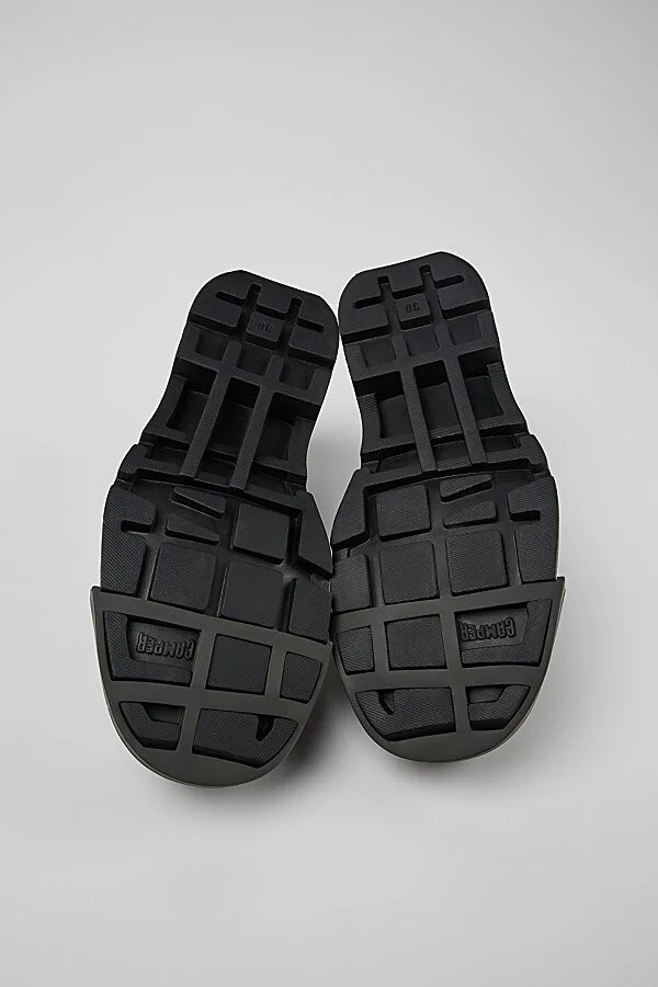 Camper Junction Leather Nubuck Moc-toe Boot in Black - Image 5