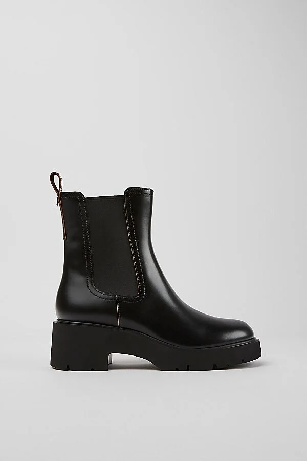 Camper Milah Leather Chelsea Boot in Black