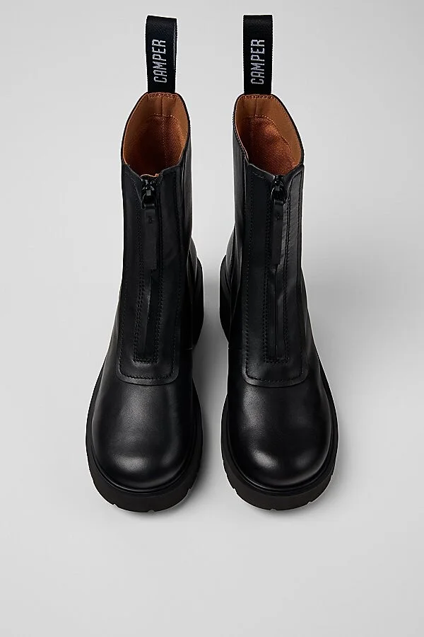 Camper Milah Zip Bootie in Black - Image 4