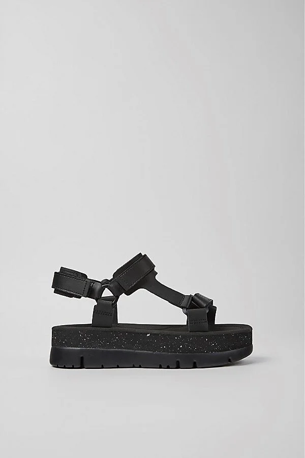 Camper Oruga Sandals in Black/White