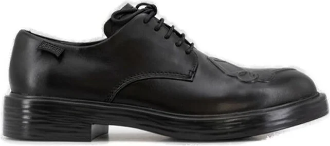 Camper Pattern Embossed Lace-Up Shoes
