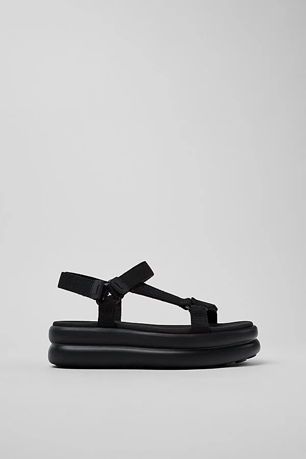 Camper Pelotas Flota Up Platform Strap Sandal in Black - Image 2