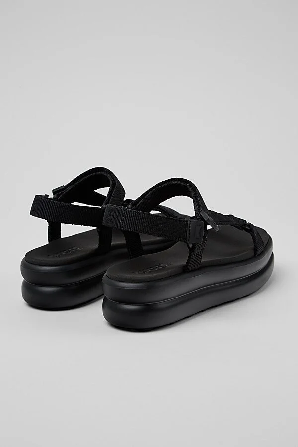 Camper Pelotas Flota Up Platform Strap Sandal in Black - Image 3