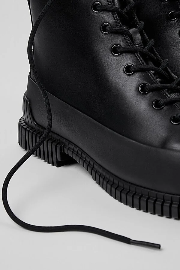 Camper Pix Leather Lace Up Boot in Black - Image 2