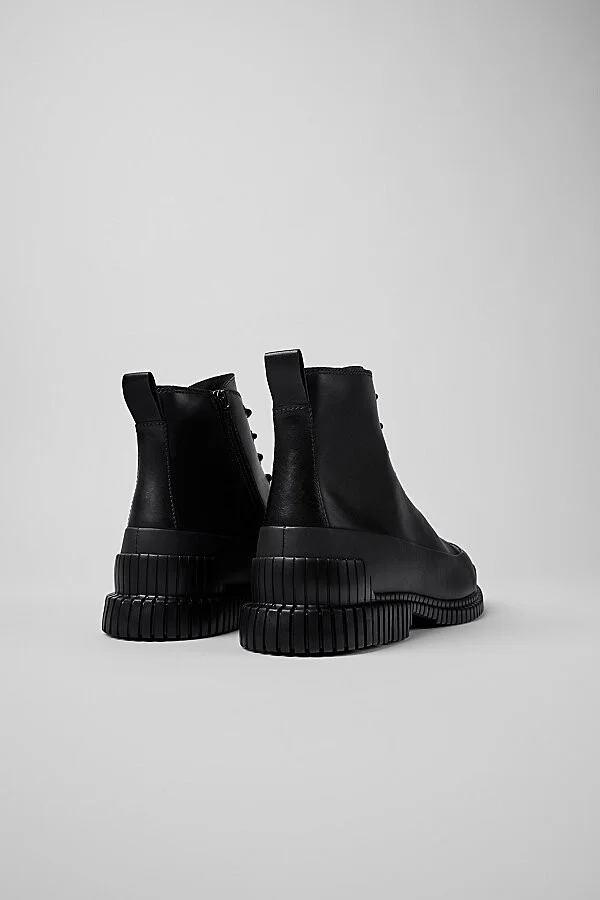 Camper Pix Leather Lace Up Boot in Black - Image 3
