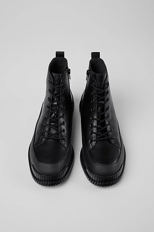 Camper Pix Leather Lace Up Boot in Black - Image 4