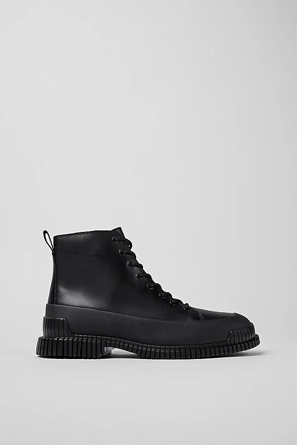 Camper Pix Leather Lace Up Boot in Black