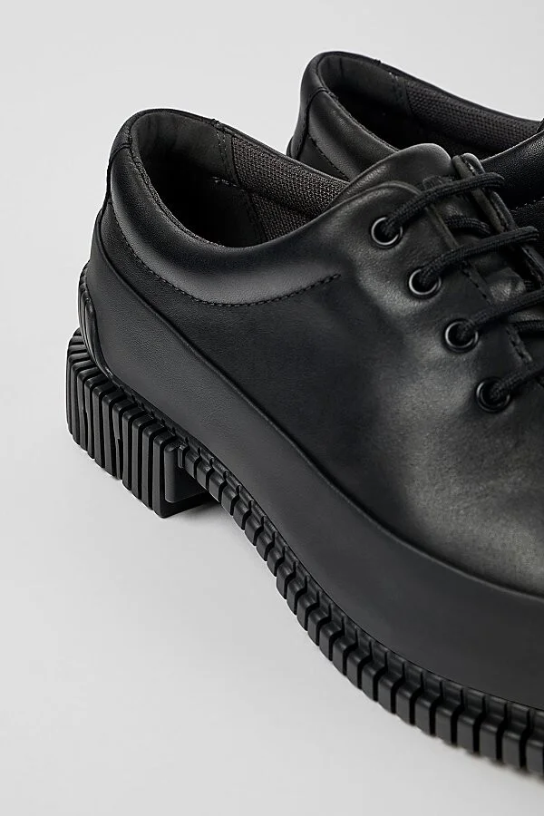 Camper Pix Leather Lace Up Shoe in Black - Image 2