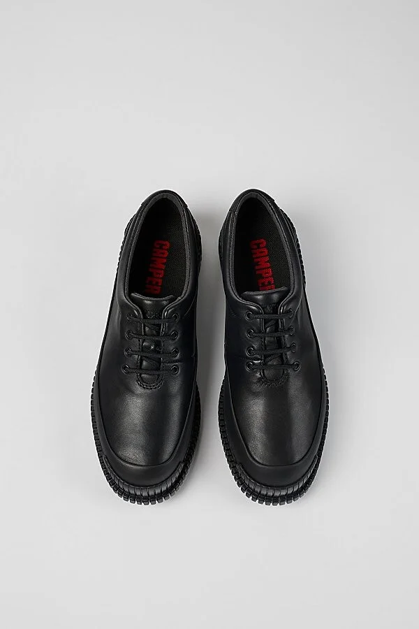 Camper Pix Leather Lace Up Shoe in Black - Image 4