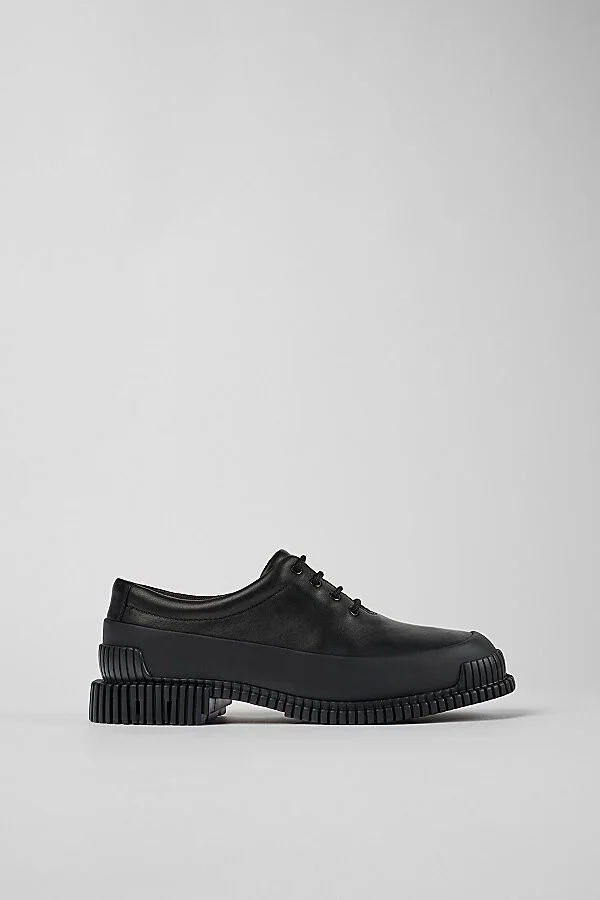 Camper Pix Leather Lace Up Shoe in Black