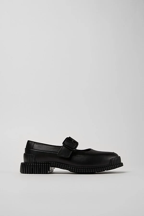 Camper Pix Leather Mary Jane Ballet Flat in Black - Image 2