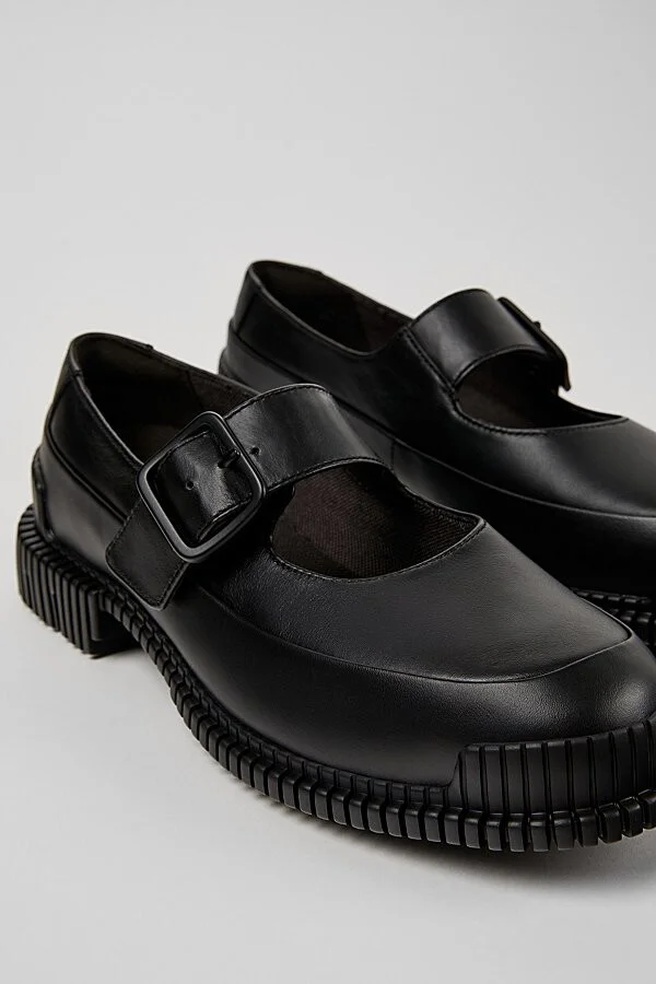 Camper Pix Leather Mary Jane Ballet Flat in Black