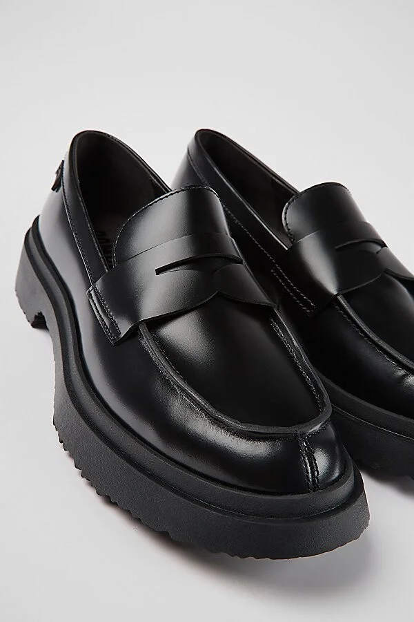Camper Walden Leather Loafers in Black