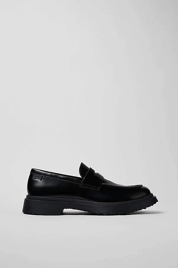 Camper Walden Leather Moc Toe Loafer Shoe in Black - Image 2