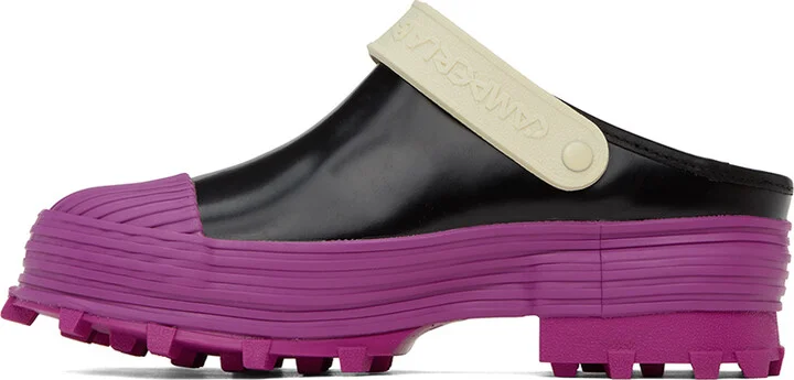 CAMPERLAB Black & Purple Traktori Clogs - Image 3