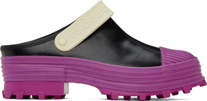 CAMPERLAB Black & Purple Traktori Clogs