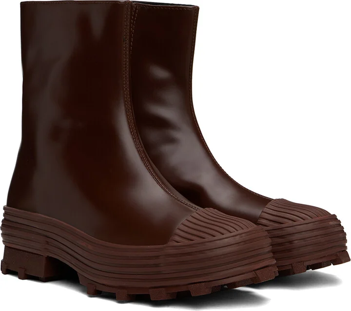 CAMPERLAB Burgundy Traktori Boots - Image 4