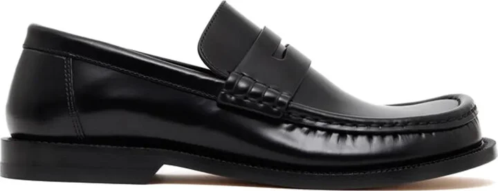 Campo asymmetrical leather loafers