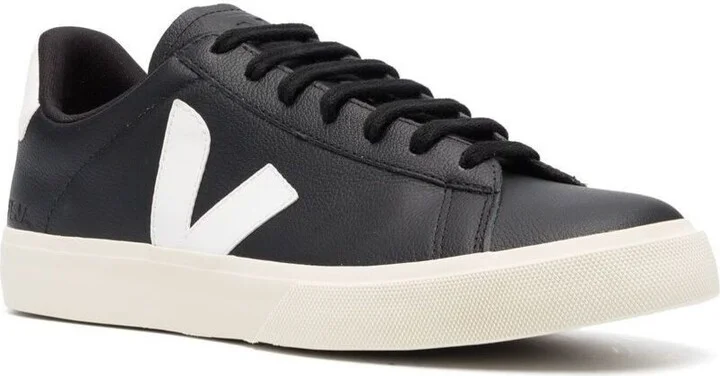 'campo' Black And White Low Top Sneakers In Vegan Leather Man - Image 2
