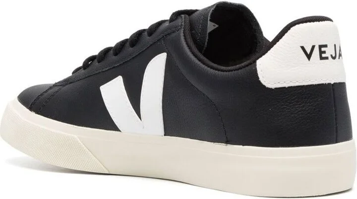 'campo' Black And White Low Top Sneakers In Vegan Leather Man - Image 3