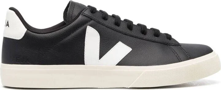 'Campo' Black And White Low Top Sneakers In Vegan Leather Man