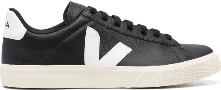 'campo' Black And White Low Top Sneakers In Vegan Leather Man