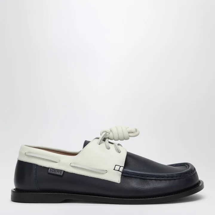 Campo boat shoe in navy/white