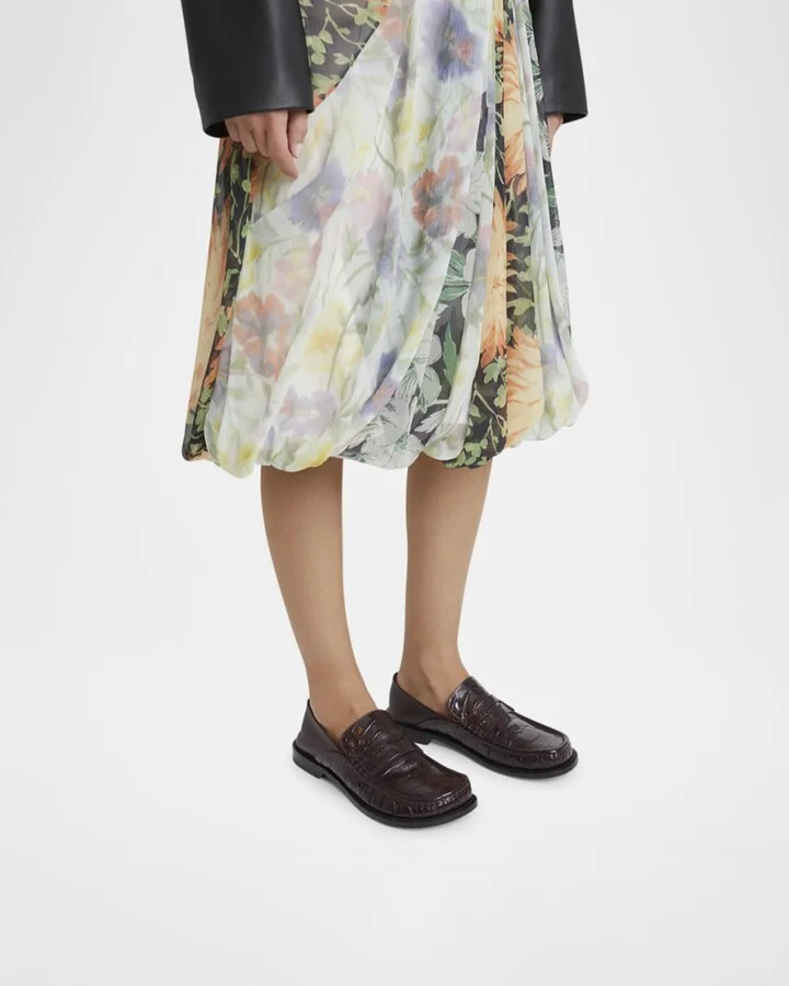 Campo Croco Fold Penny Loafers - Image 2