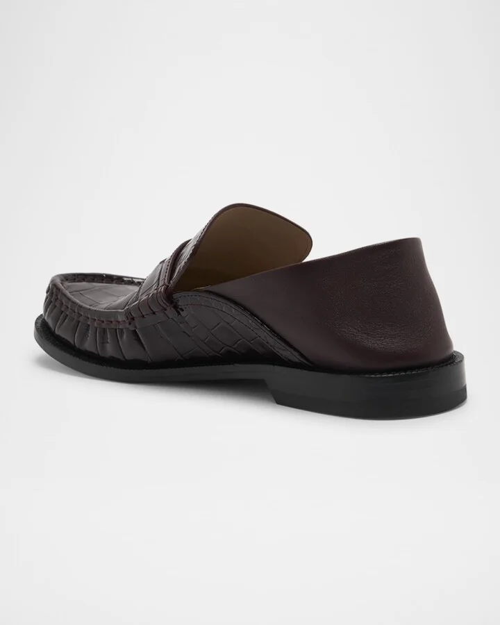 Campo Croco Fold Penny Loafers - Image 5