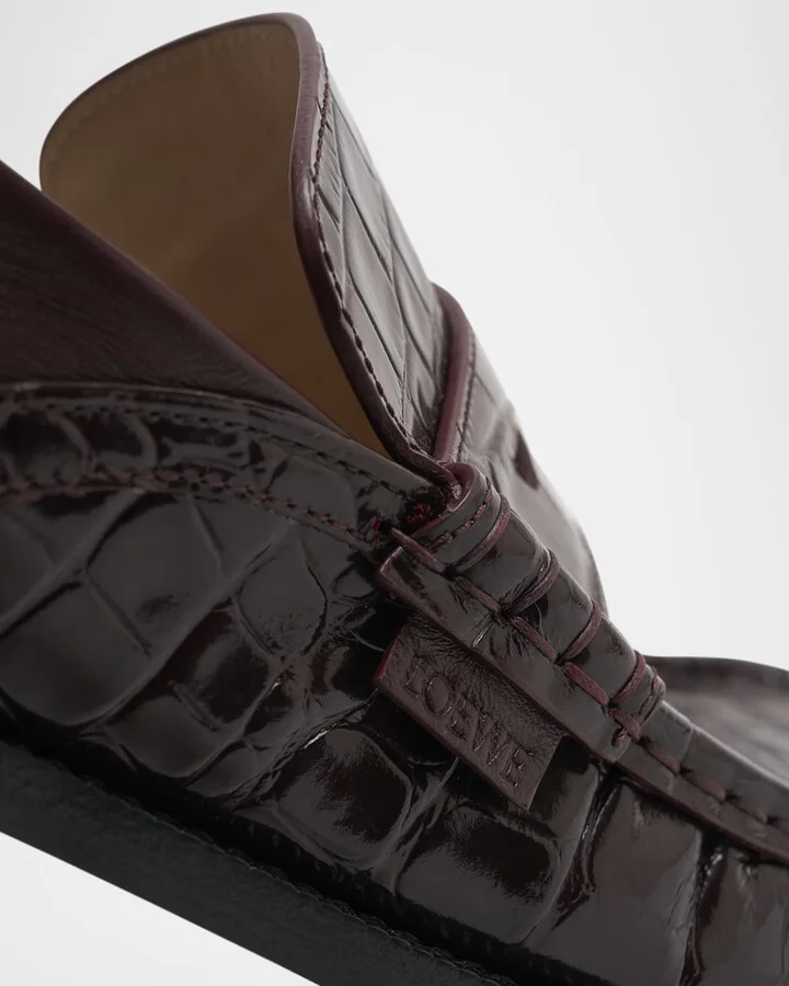 Campo Croco Fold Penny Loafers - Image 7