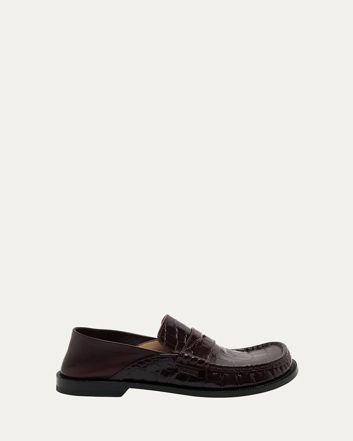 Campo Croco Fold Penny Loafers