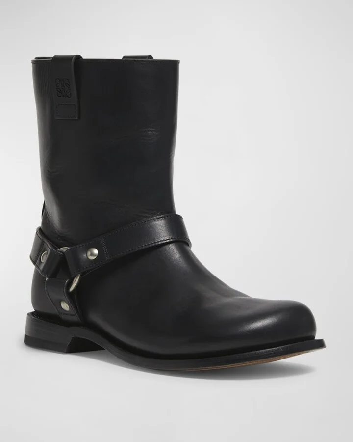 Campo Leather Harness Biker Boots - Image 3