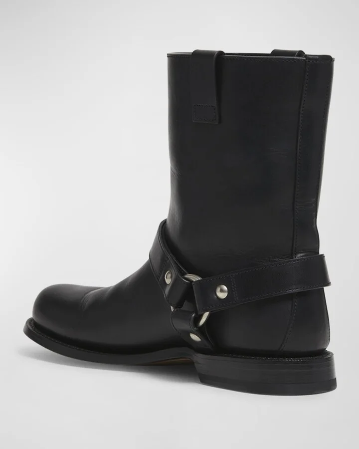 Campo Leather Harness Biker Boots - Image 4