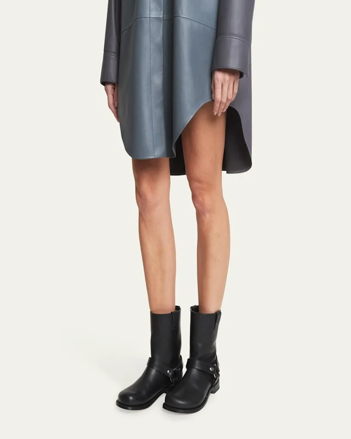Campo Leather Harness Biker Boots - Image 5