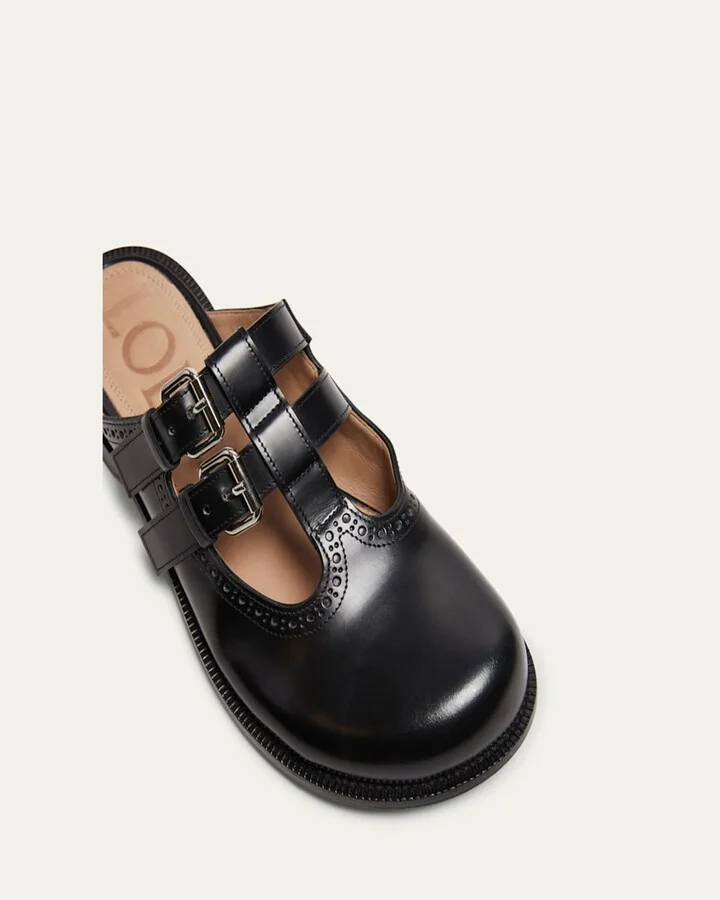 Campo Leather Mary Jane Mules - Image 2