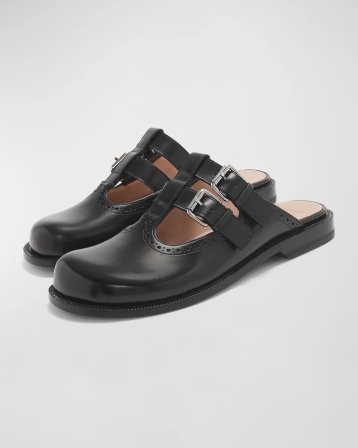 Campo Leather Mary Jane Mules - Image 2