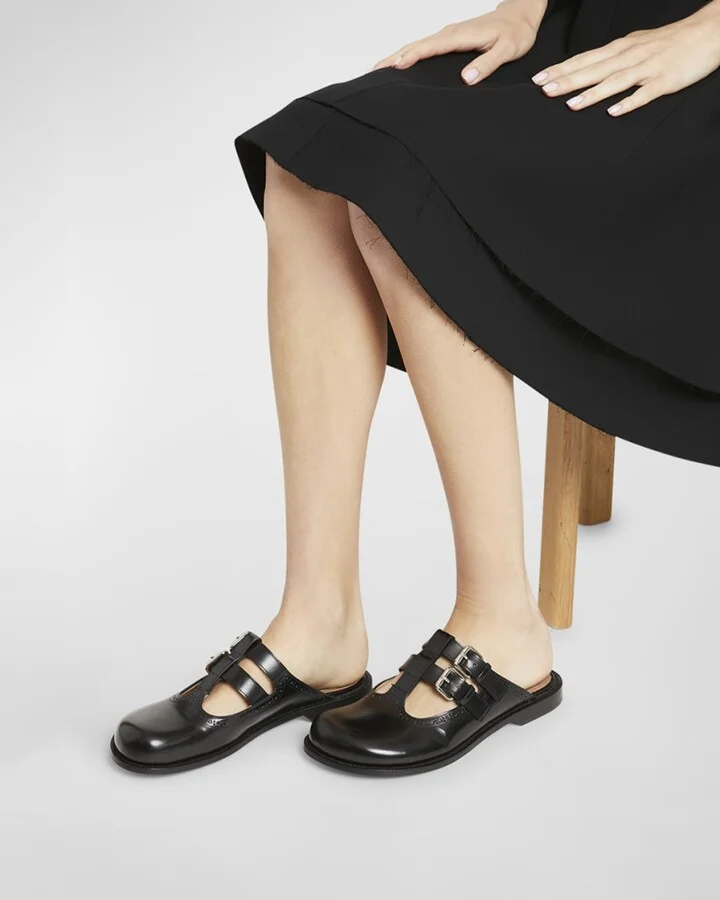 Campo Leather Mary Jane Mules - Image 3