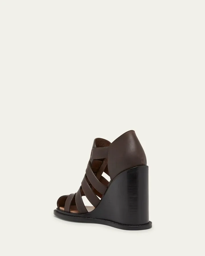 Campo Leather Wedge Fisherman Sandals - Image 4