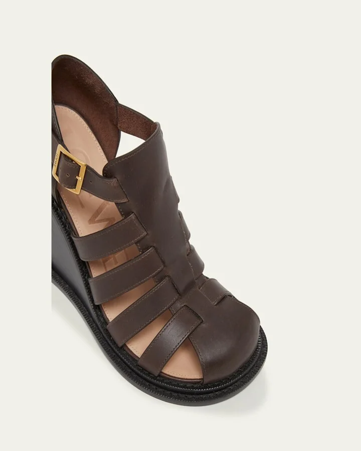 Campo Leather Wedge Fisherman Sandals - Image 5
