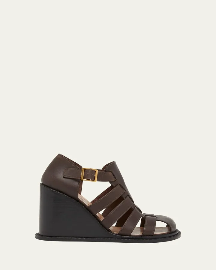 Campo Leather Wedge Fisherman Sandals
