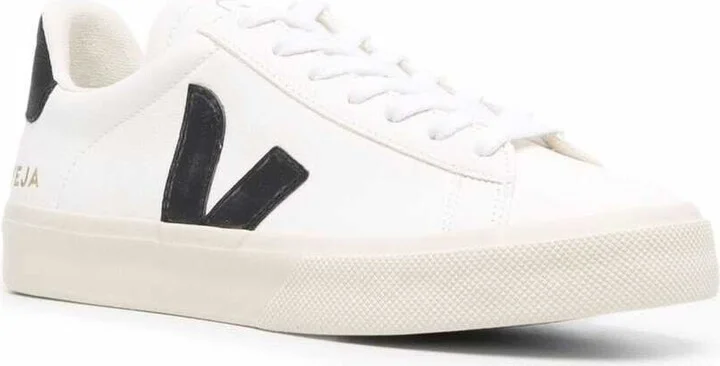 'campo' White And Black Low Top Sneakers In Vegan Leather Unisex - Image 2
