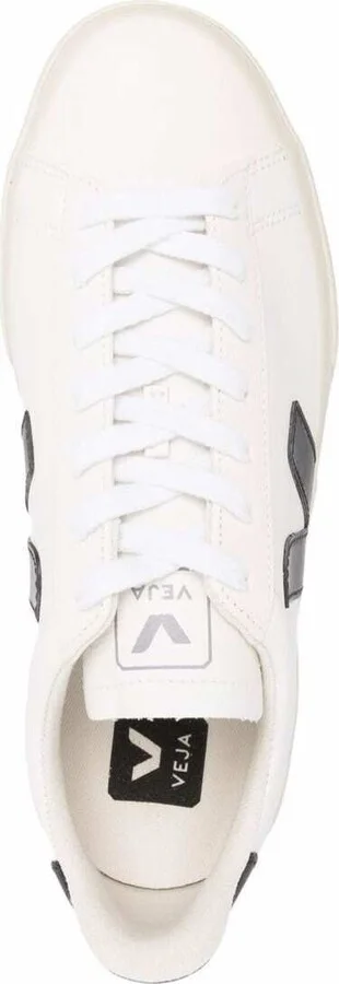 'campo' White And Black Low Top Sneakers In Vegan Leather Unisex - Image 4