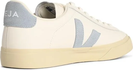'campo' White And Light Blue Leather Sneakers - Image 3