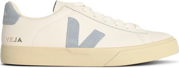 'campo' White And Light Blue Leather Sneakers