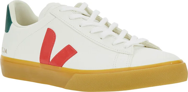 'campo' White Low Top Sneakers With Logo Detail In Leather Man - Image 2
