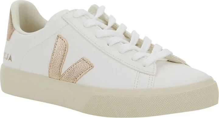 'Campo' White Low Top Sneakers With Metallic Logo In Leather Woman - Image 2